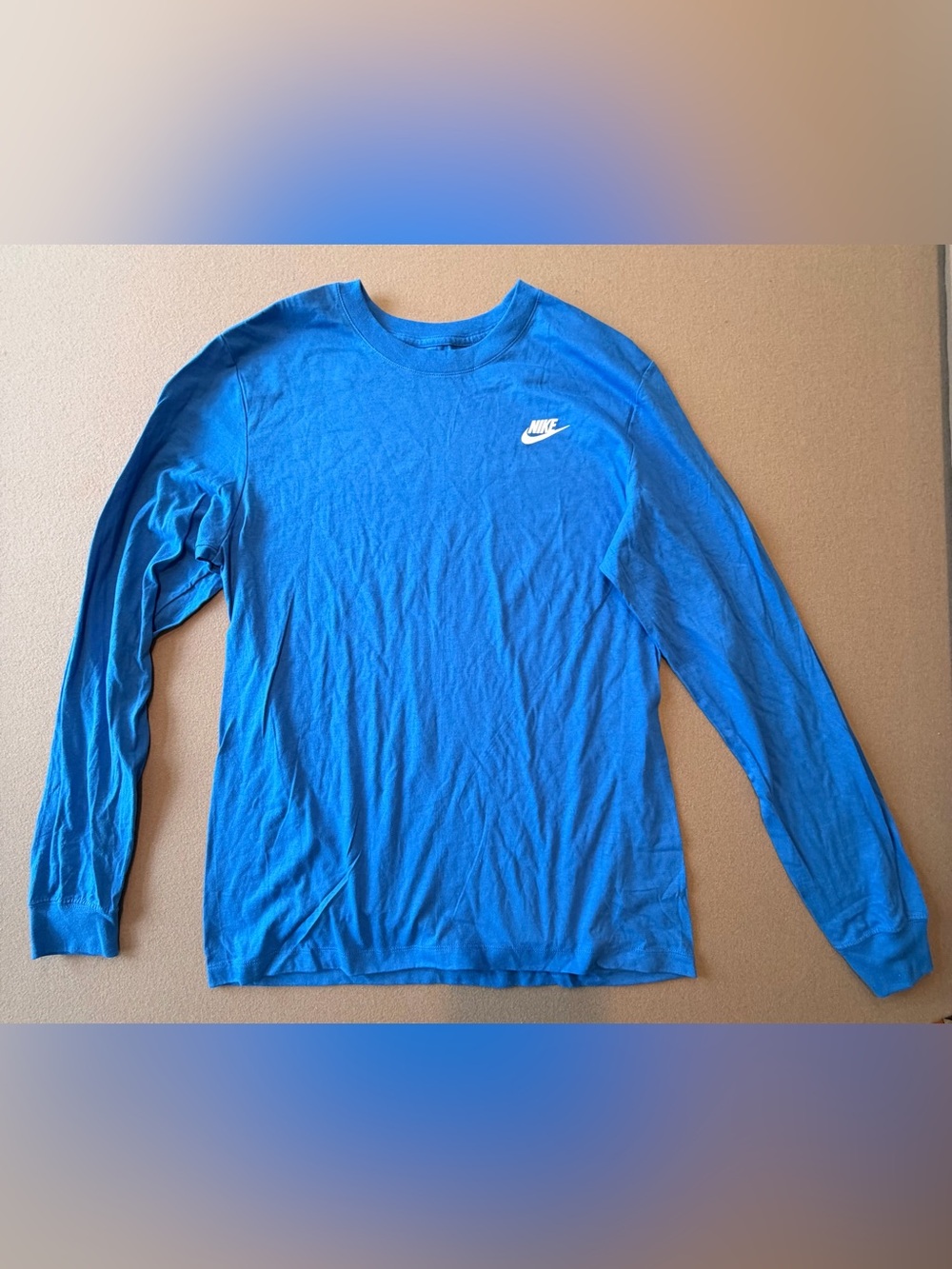 Nike Men’s Long Sleeve Crew Neck T-Shirt - Blue NWOT Size Medium The Nike Tee